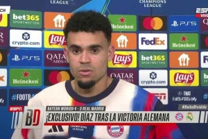 迪亚斯：这可能是我最重要的进球，接下来目标是欧冠决赛