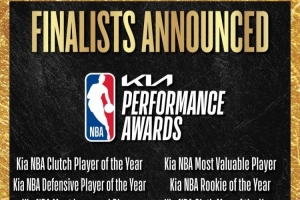 官方：本赛季各大奖项候选人将在北京时间早上6点开始宣布