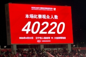 40220名观众在铁西体育场观战铁人vs英博，为该体育场首次破4万人