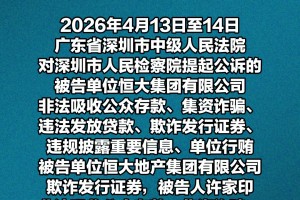 择期宣判！许家印认罪悔罪，恒大集团恒大地产及许家印案一审开庭